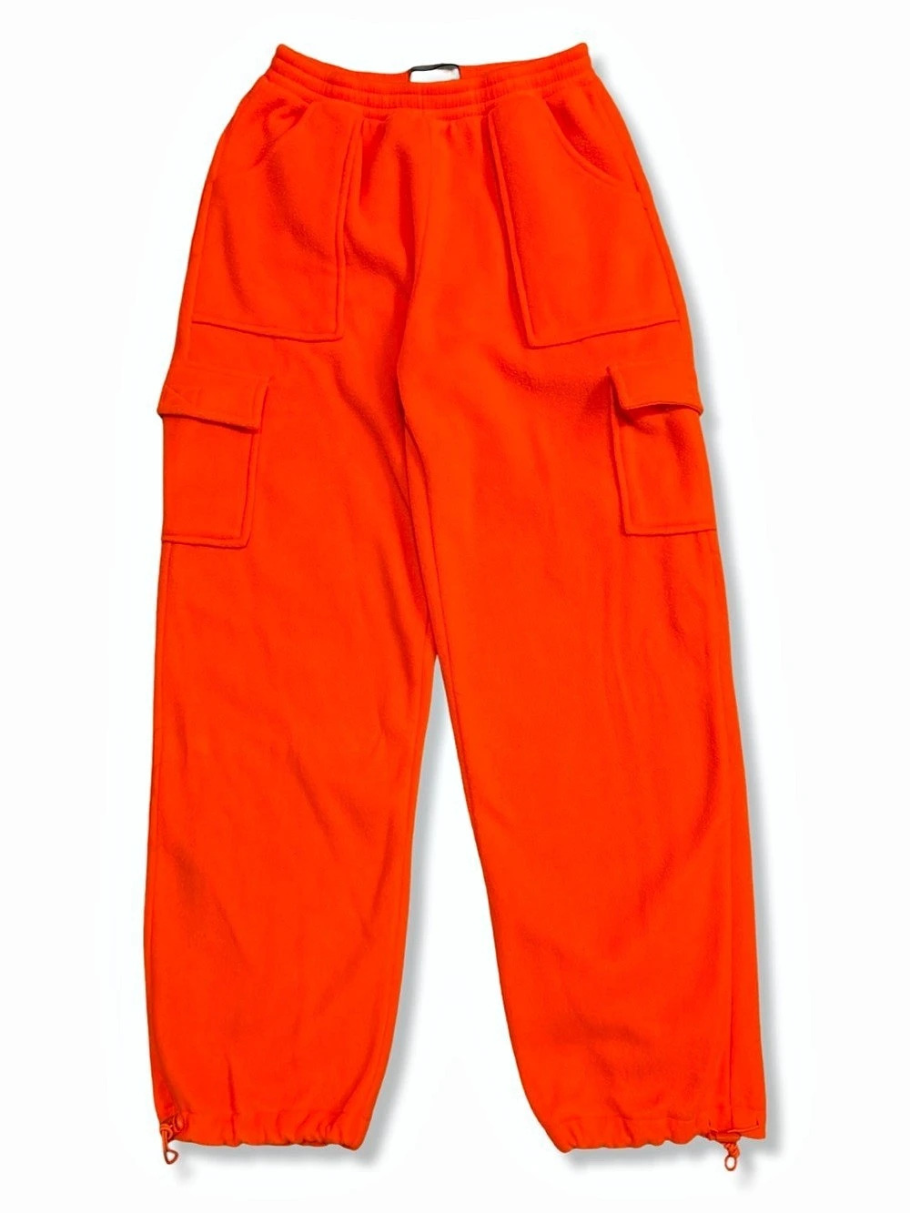 Vintage Nunavut Adventure Orange Cargo Fleece Jogger Pants